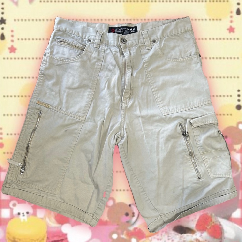 ✾ South Pole Khaki Beige Cargo Shorts Grunge ✾